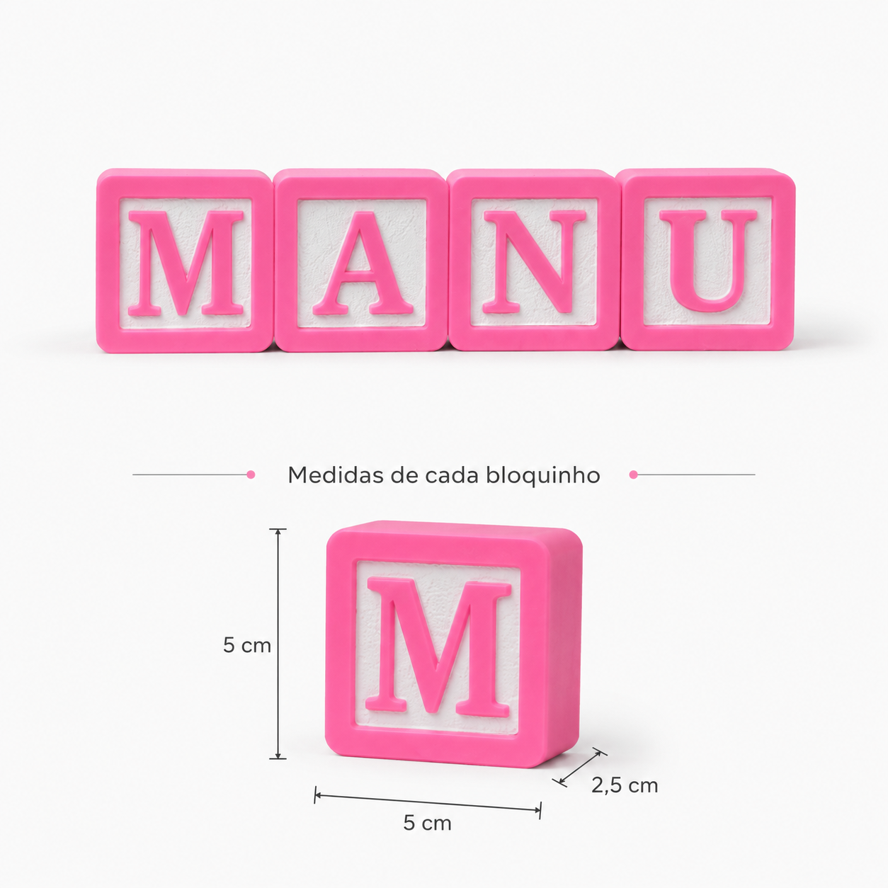 Placa com Nome em Blocos